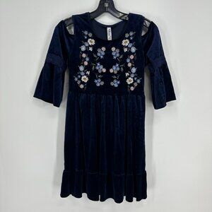 3/$25 Beautees Dress‎ 12 Navy NWT